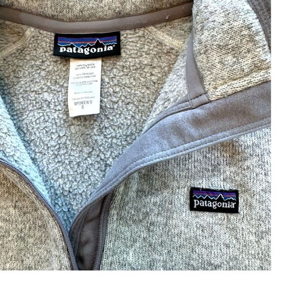 Patagonia Women's Fleece Pullover Quarter Zip Better Sweater Heather Gray Small - Picture 9 of 13